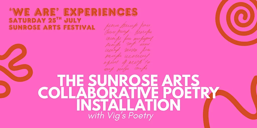 The Sunrose Collaborative Poetry Installation Experience with Vig's Poetry at Dane John Gardens