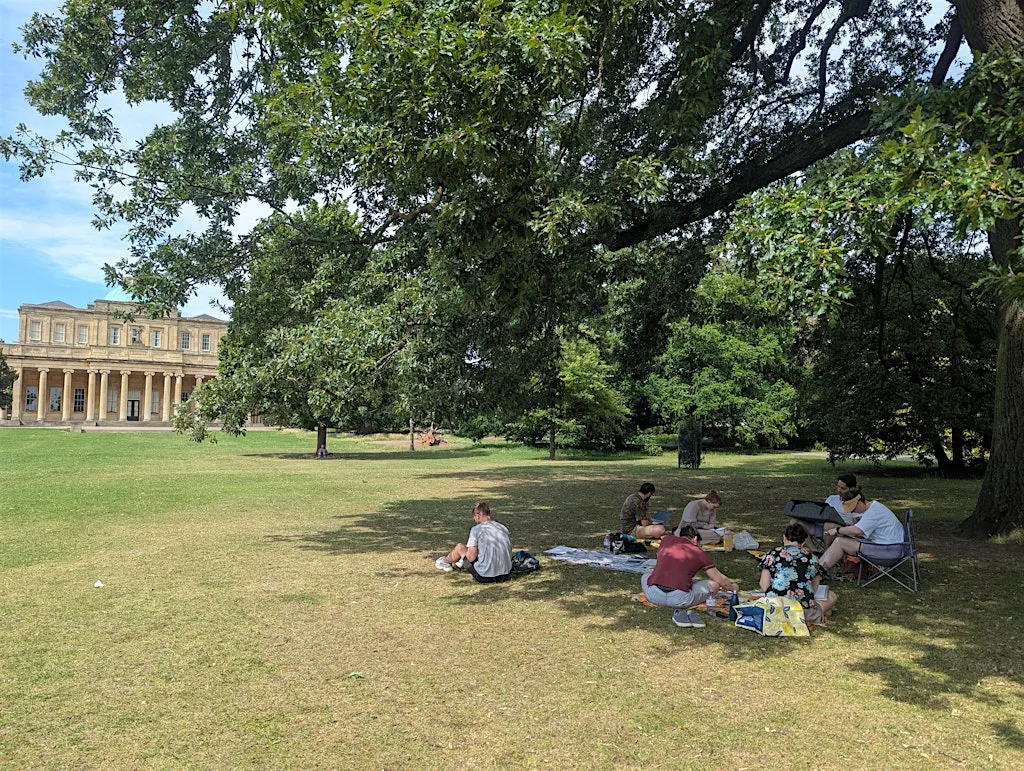 Drawing in Pittville Park at Pittville Park