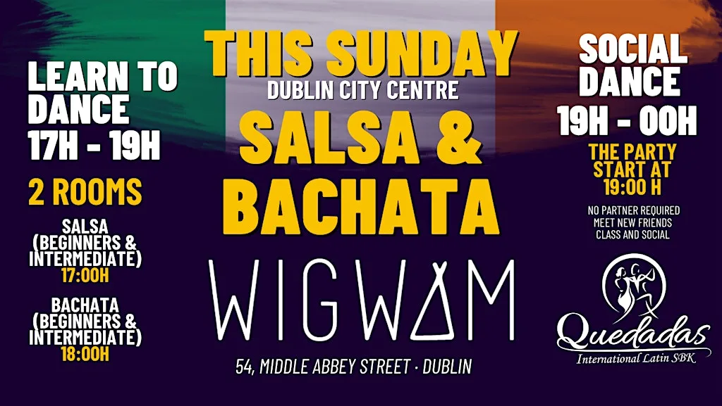SUNDAY LATINO 2 ROOM - Salsa & Bachata Classes & Social in WIGWAM