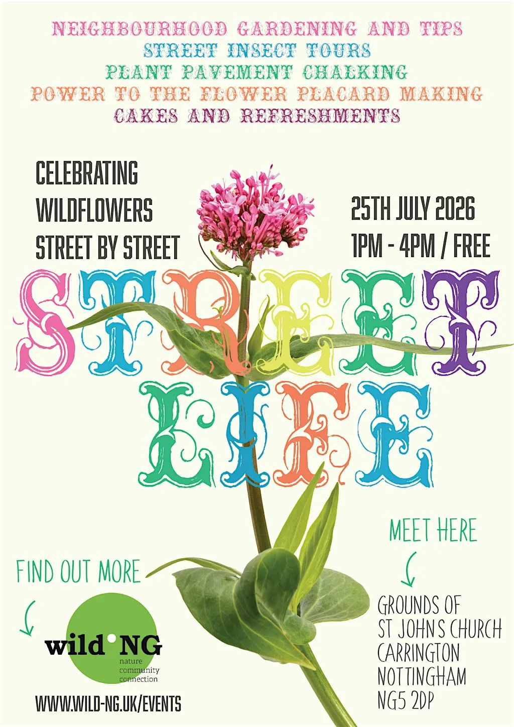 Street Life. Discovering the 'power of the flower' in Nottingham. at St John's Church, Carrington