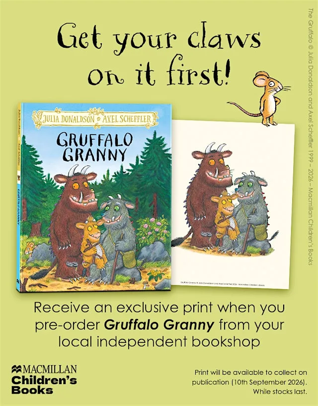 GRANNY GRUFFALO STORYTIME WITH A BOOK INCLUDED 11th September at Linghams Booksellers