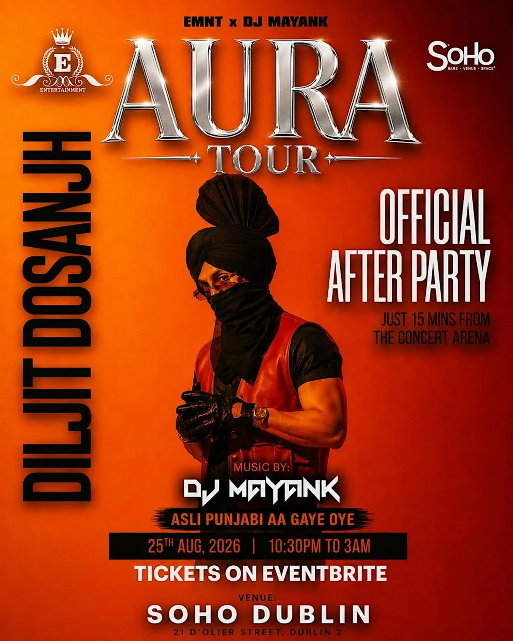 Diljit Dosanjh AURA Tour | OFFICIAL After Party | Bhangra Bollywood Night