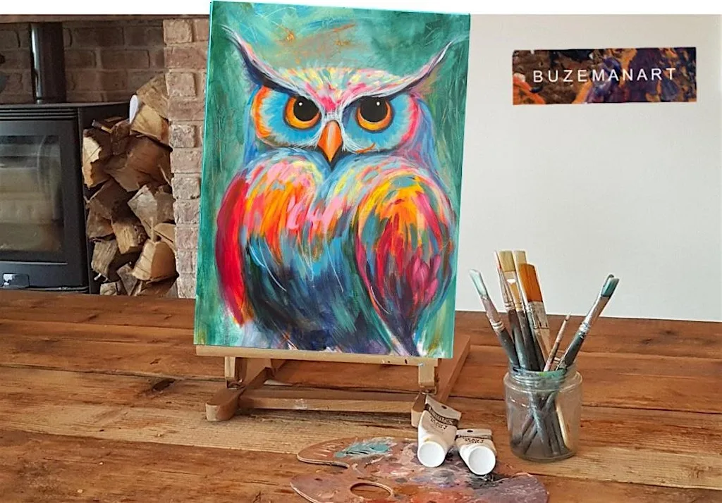 ‘Luminous Owl’ Painting workshop @ Hayride, Beverley at Hayride
