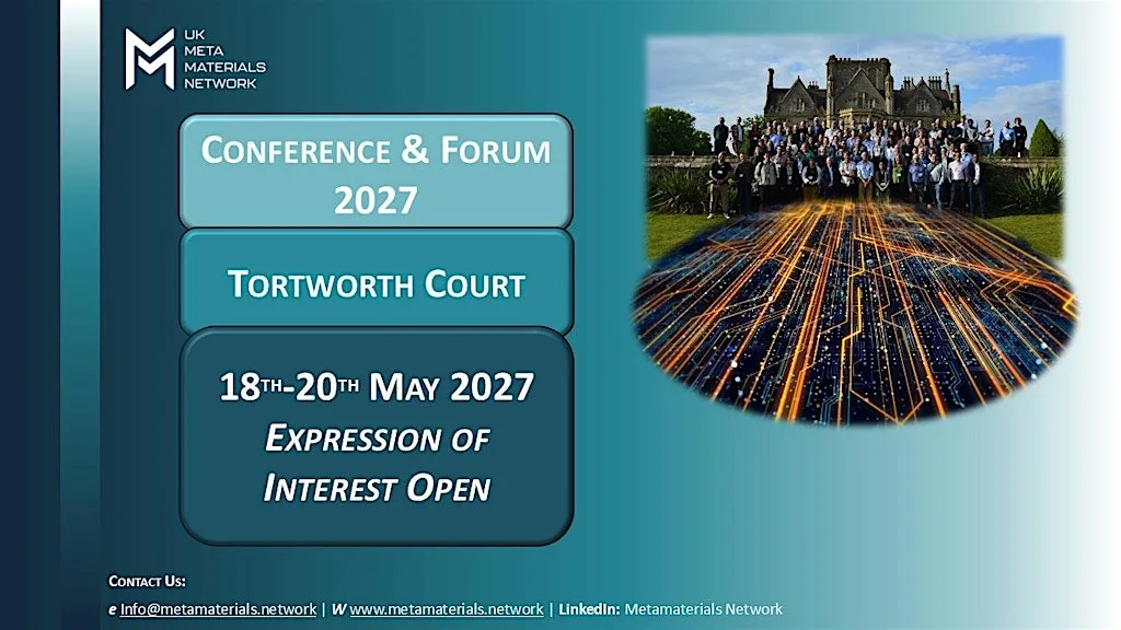 Metamaterials UK Conference & Forum 2027 at Tortworth court