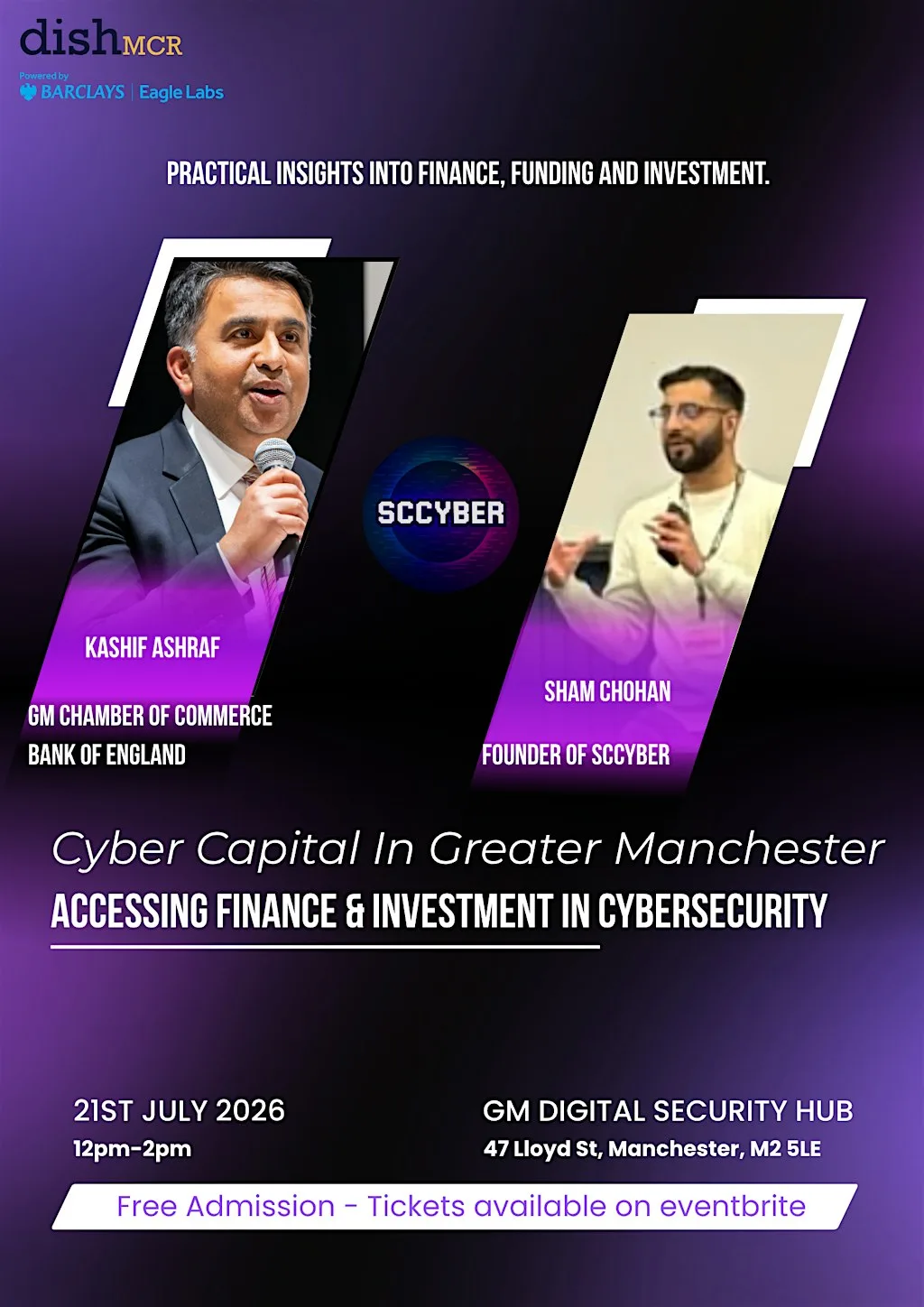 Cyber Capital In Greater Manchester at GM Digital Security Hub (DiSH)