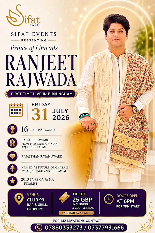 Prince of Ghazals - Ranjeet Rajwada Live at Club 99 bar & grill