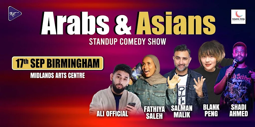 Arabs & Asians Stand-up Comedy Show Birmingham at Midlands Arts Center