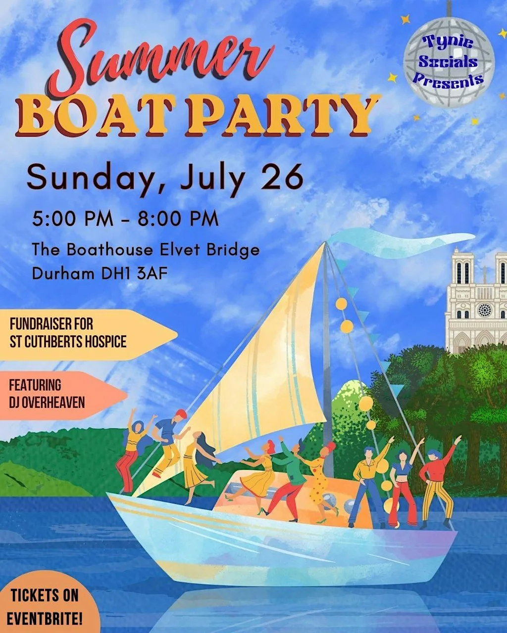 Summer Boat Party! at The Boathouse Elvet Bridge