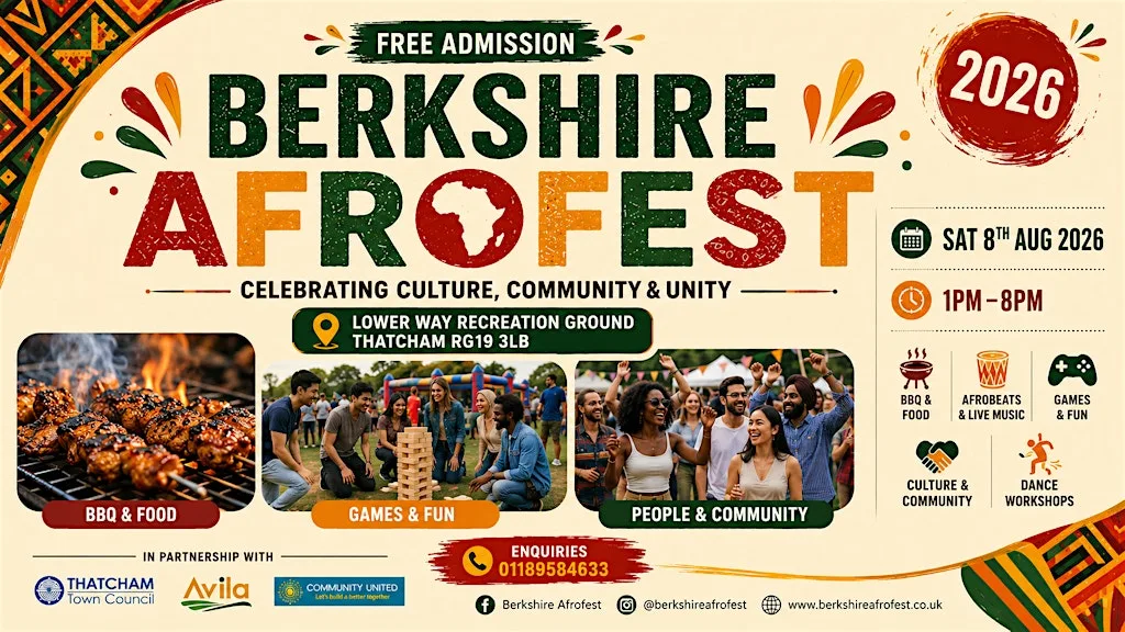 Berkshire Afrofest 2026 | August 8th |1-8 PM at Lower Way Recreation Ground