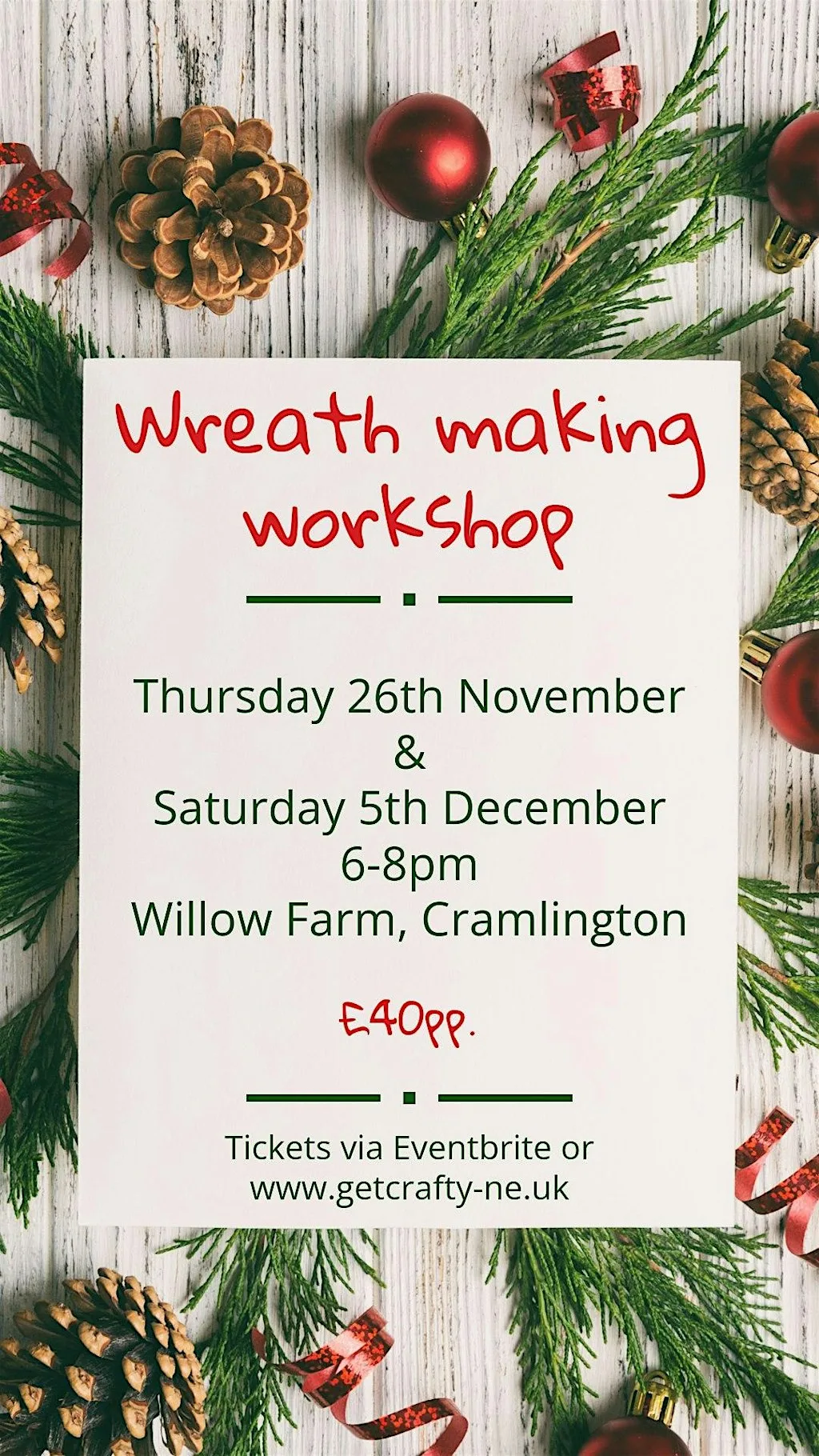 Wreath making workshop