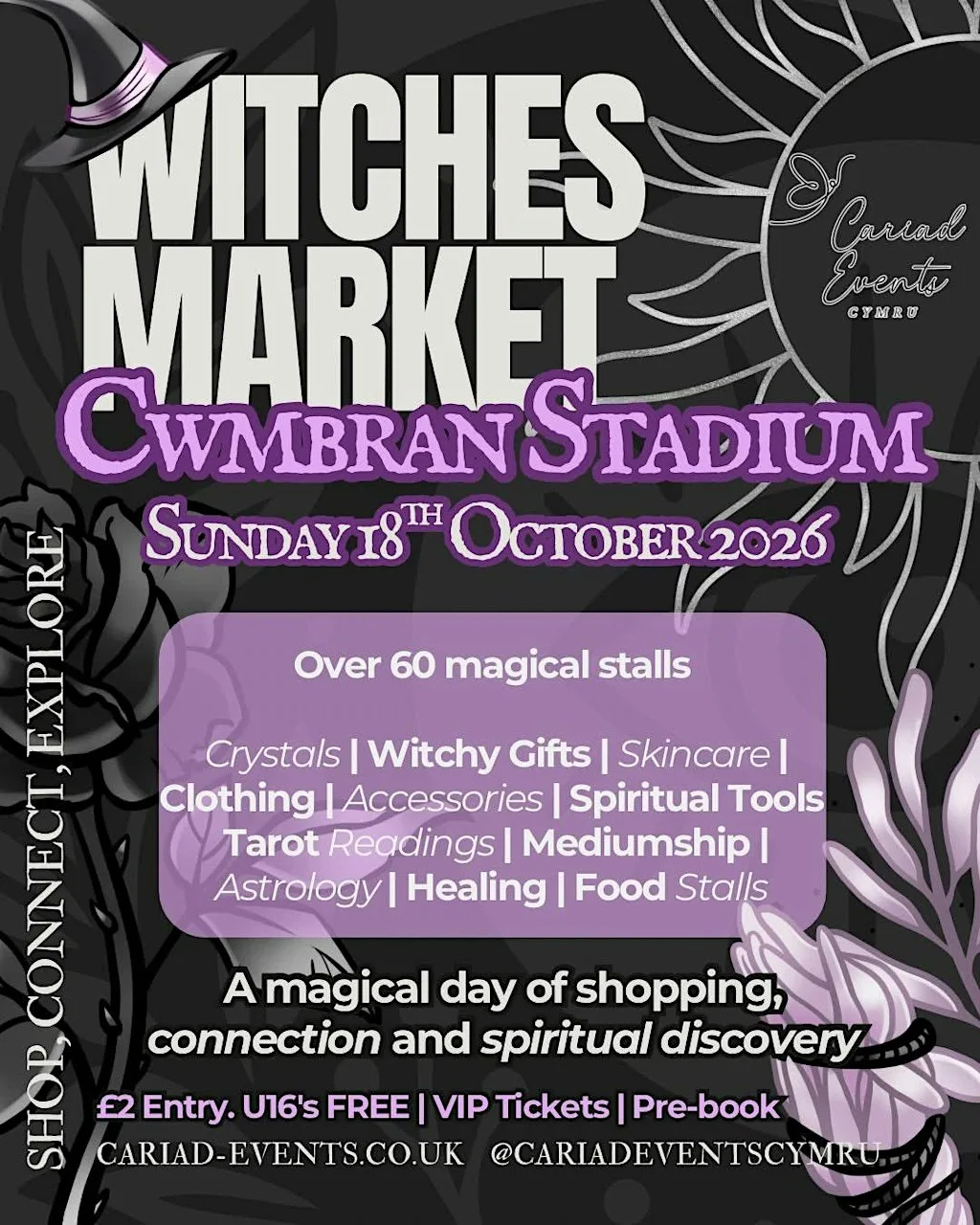 Witches Market & Spiritual Fayre at Cwmbran Stadium Sports Centre