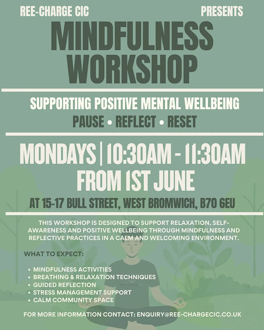 Mindfulness Workshop at Ree-Charge CIC