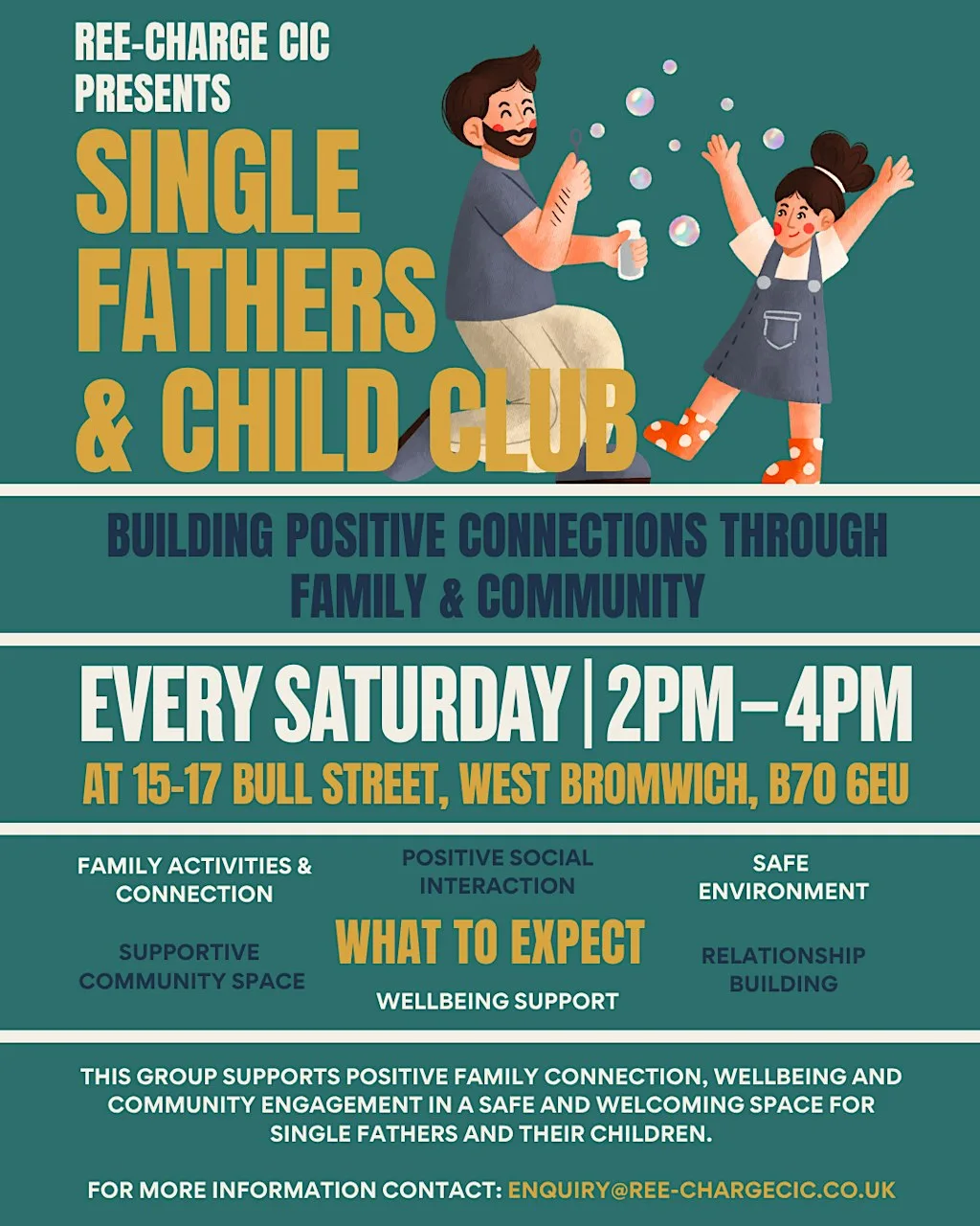 Single Fathers & Child Club at Ree-Charge CIC
