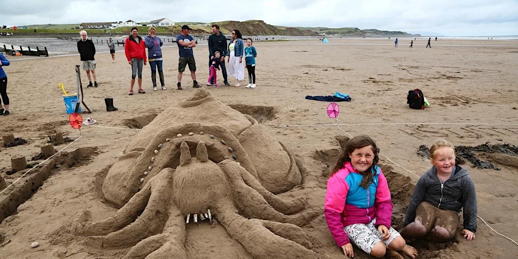 Sand castle competition at St Bees Beach