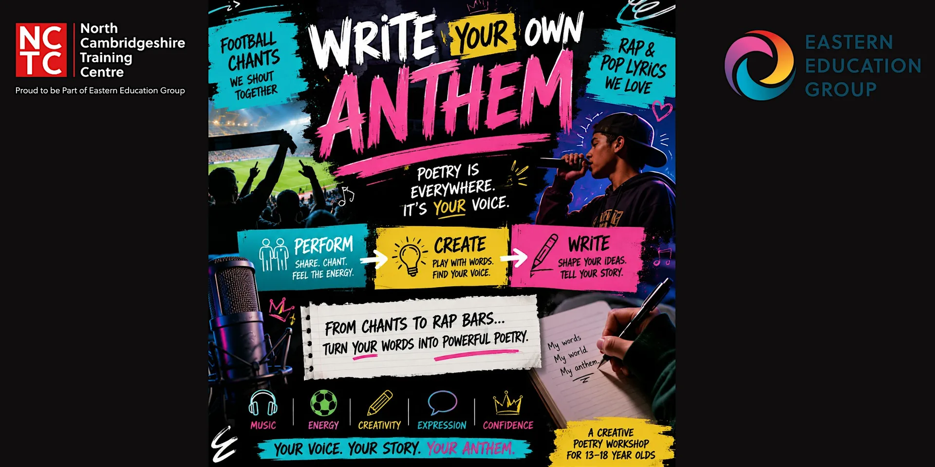 Teen Workshop - Write Your Own Anthem (Chatteris)