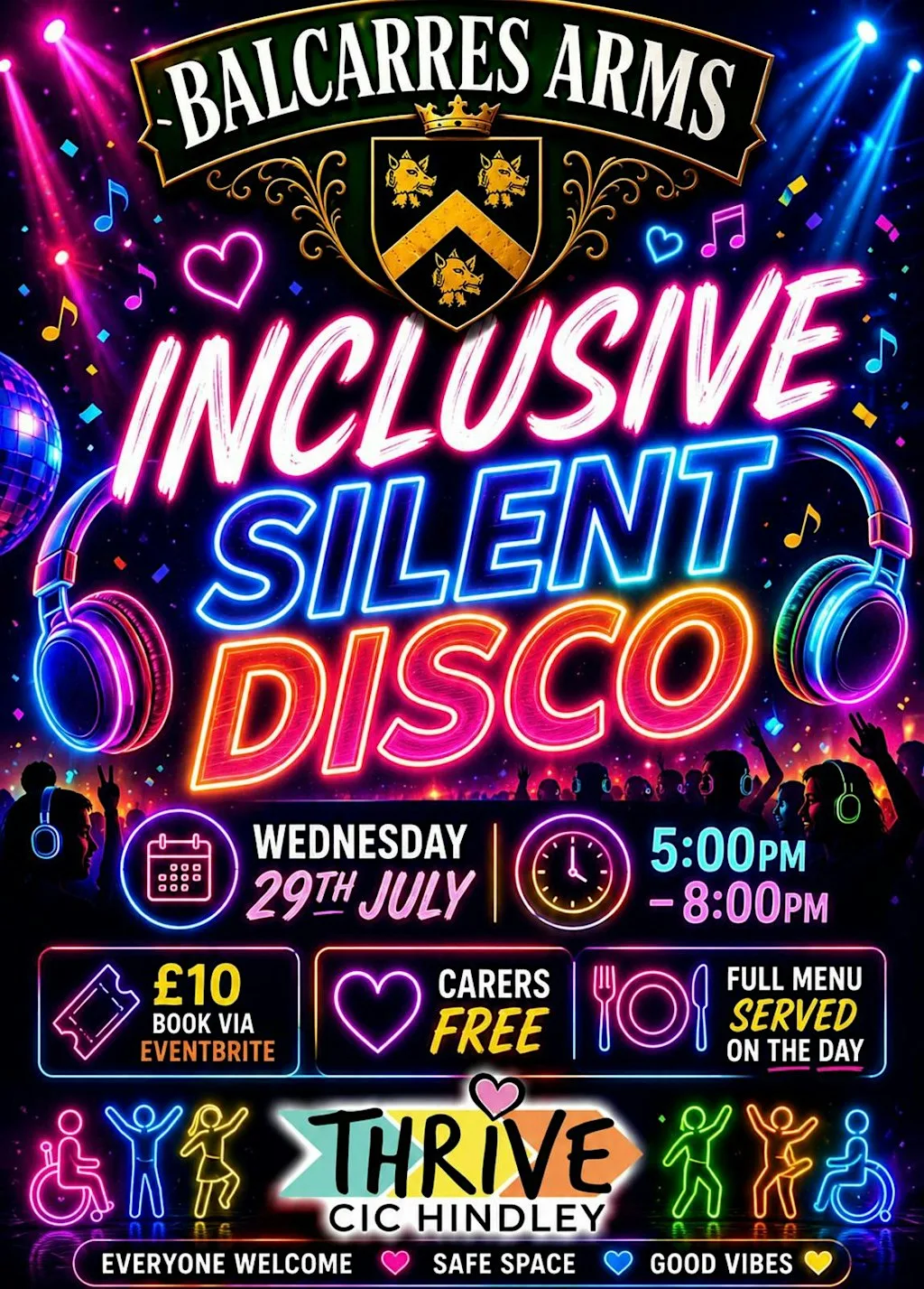 Inclusive Silent Disco Night at Balcarres Arms