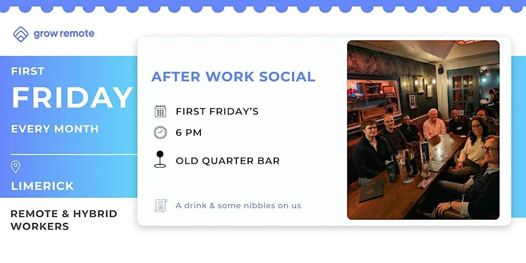 Limerick Social Connect for Remote & Hybrid Employees at The Old Quarter Pub