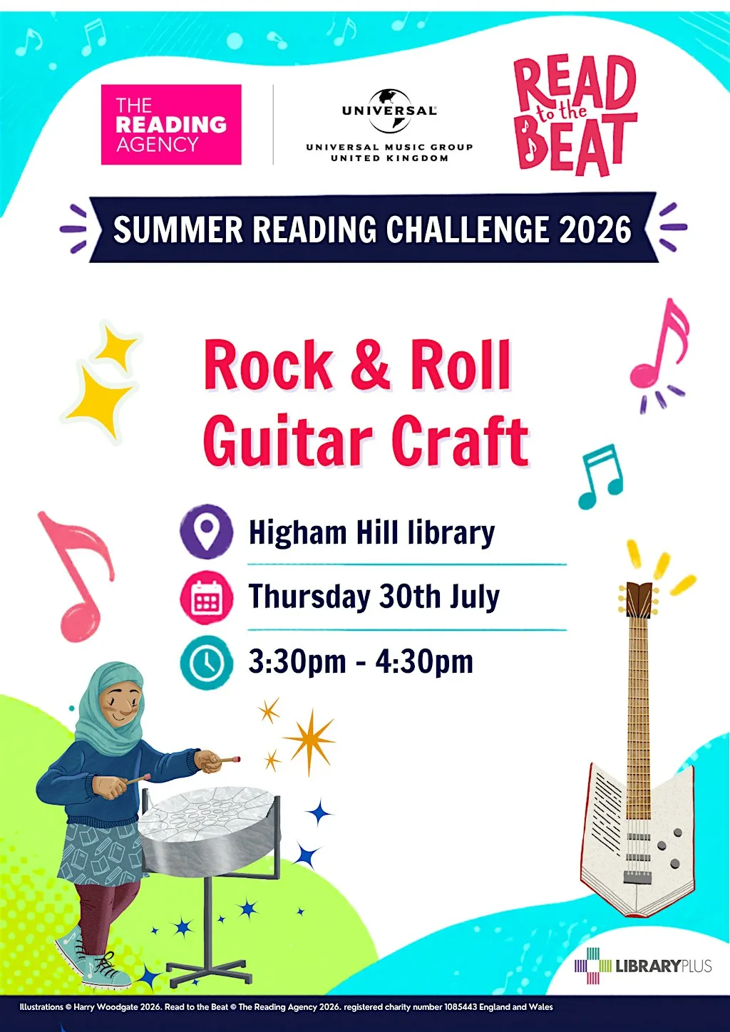 Summer Reading Challenge Rock & Roll Guitar Craft @ Higham Hill Library at Higham Hill Library