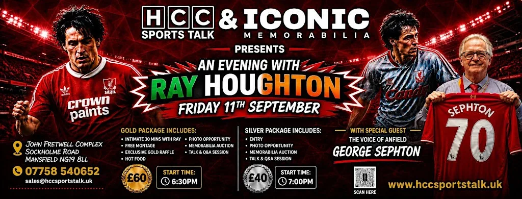 AN EVENING WITH RAY HOUGHTON & GEORGE SEPHTON at John Fretwell Complex