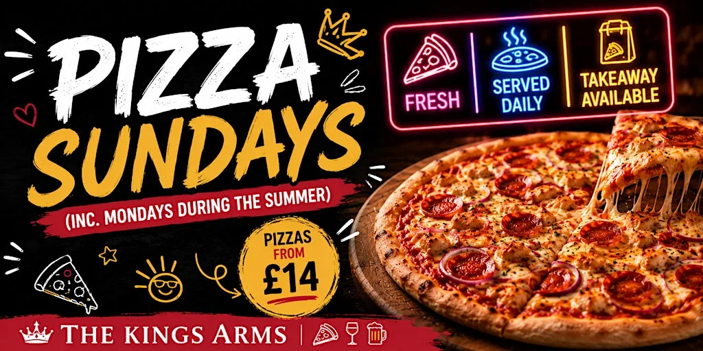 Pizza Sundays | Kings Arms Ulverston at The Kings Hotel: Restaurant & Showbar