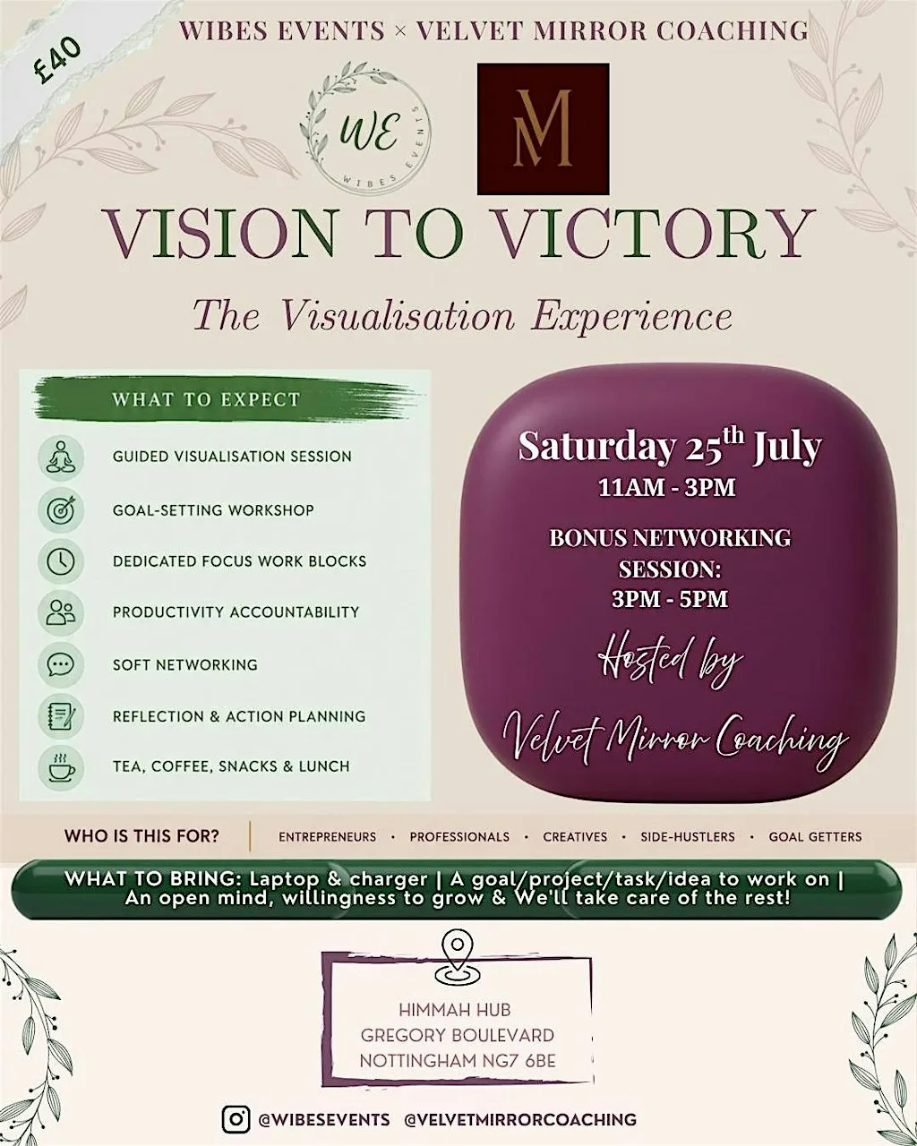 Vision to Victory: Wibes Events X Velvet Mirror Coaching at Himmah Hub