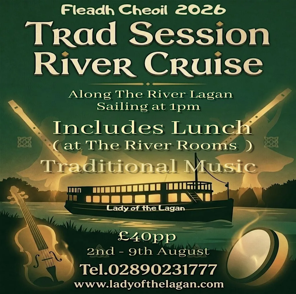 Trad Session River Cruise with Lunch at Lady of The Lagan