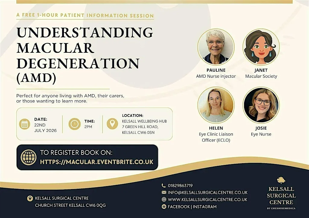 Understanding Macular Degeneration (AMD) at Kelsall Wellbeing Hub