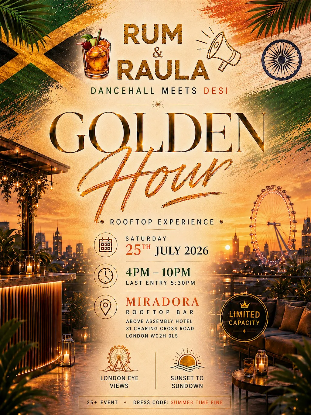 Rum & Raula | Golden Hour Rooftop Experience (25+)