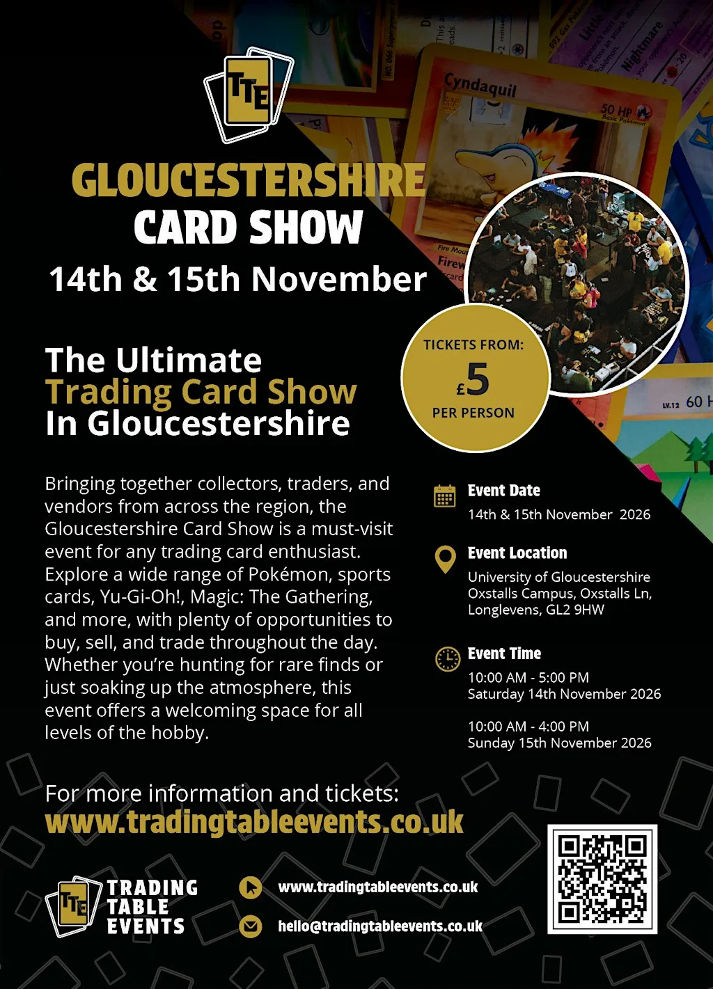 GLOUCESTERSHIRE CARD SHOW 2.0 at University of Gloucestershire, Oxstalls Campus