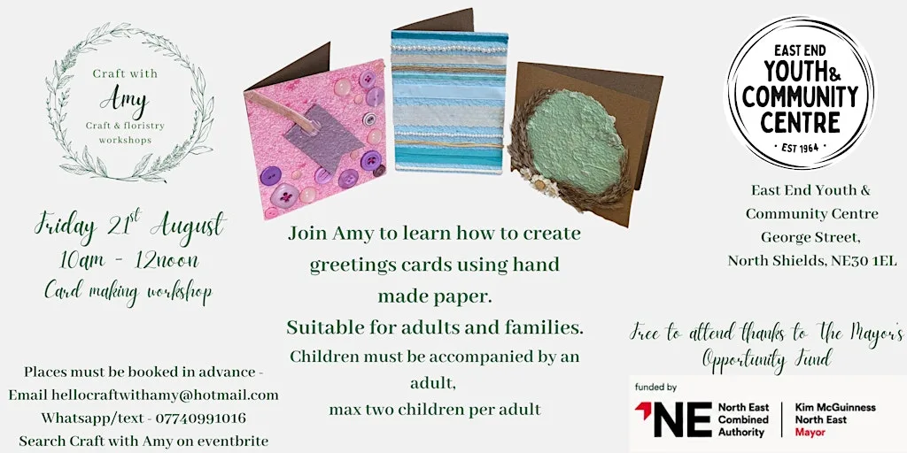 Card making workshop - Craft with Amy at East End Youth & Community Centre