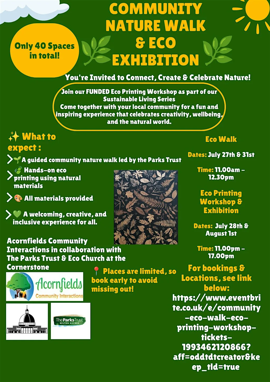 Community Eco Walk, Eco Printing Workshop & Eco Exhibition at Church of Christ the Cornerstone