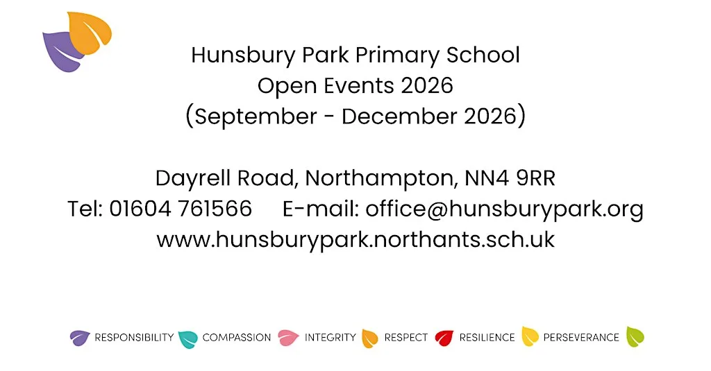 Hunsbury Park Primary School Open Events 2026 at Hunsbury Park Primary School