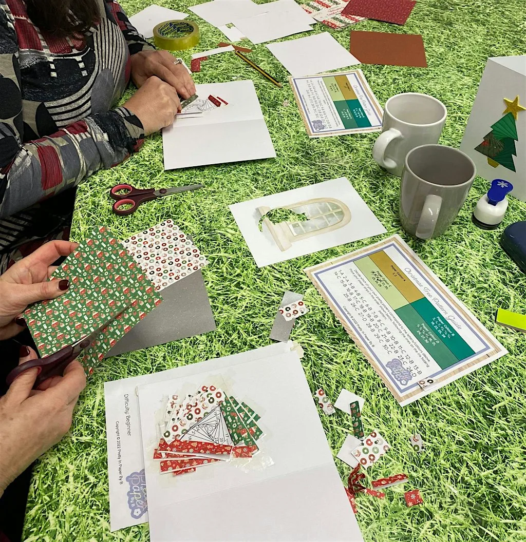 Iris paper folding - Christmas cards at 131 Colman Rd