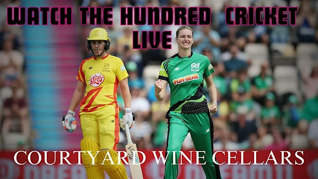 Watch The Hundred Cricket Live at Courtyard Wine Cellars at Courtyard Wine Cellars