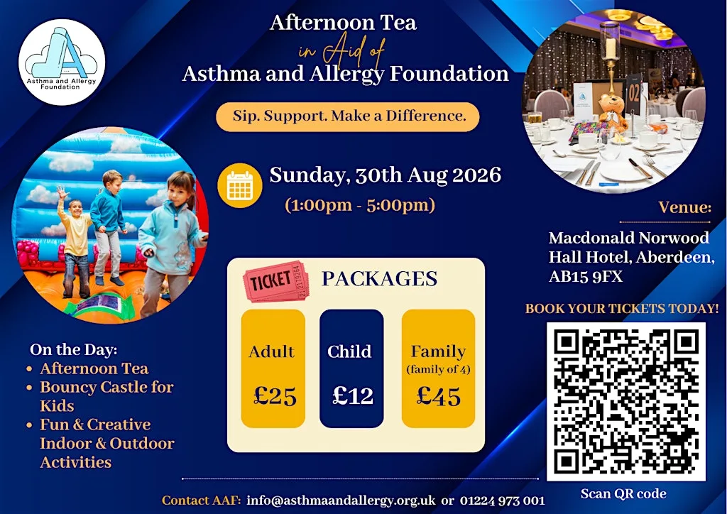Afternoon Tea in Aid of Asthma and Allergy Foundation at Macdonald Norwood Hall Hotel