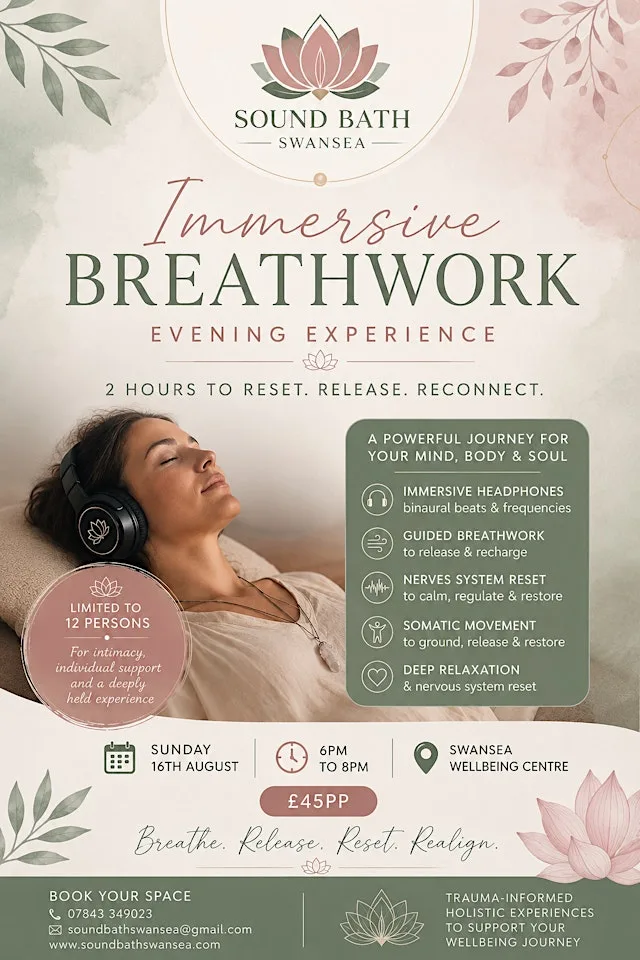 Immersive Breathwork Evening Experience at The Swansea Wellbeing Centre