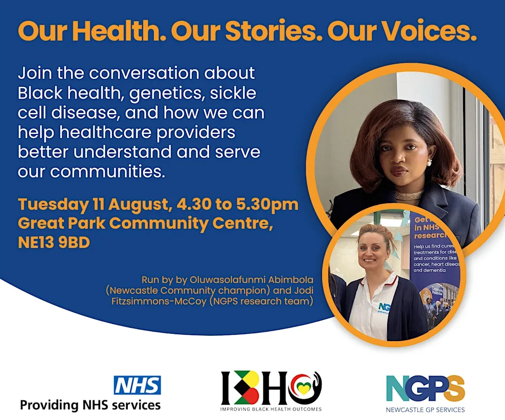 Improving Black Health Outcomes research event in Newcastle