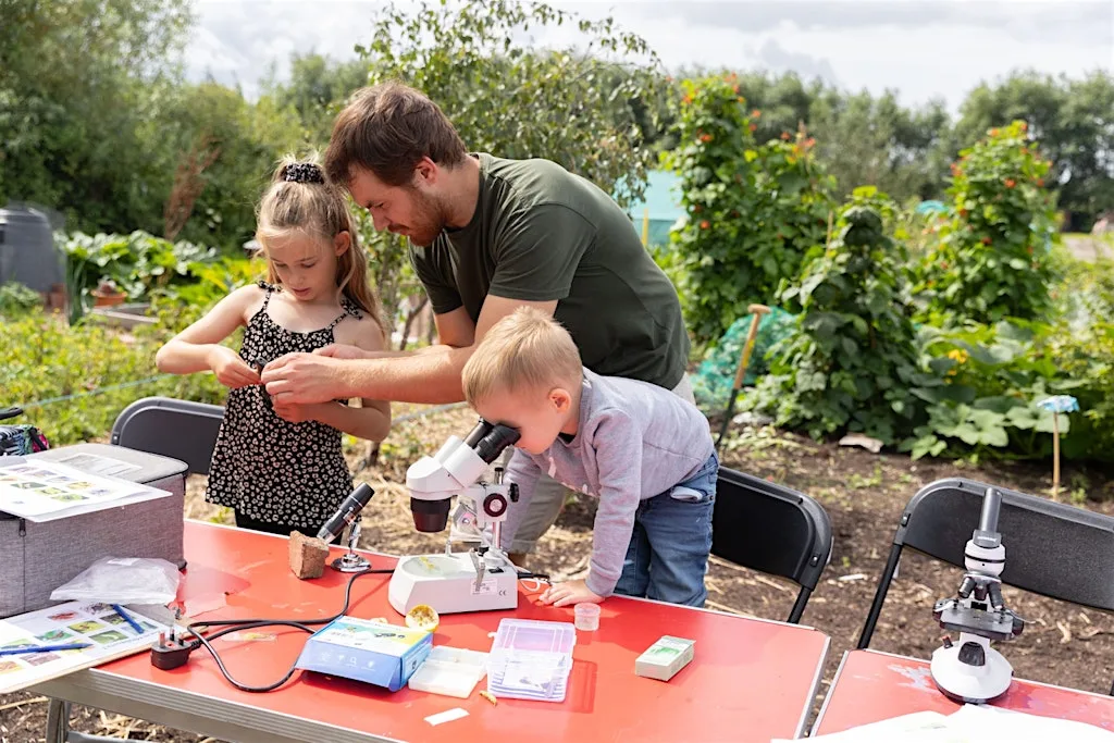 Mini Nature Rangers at the allotment at Atwood Drive Allotments