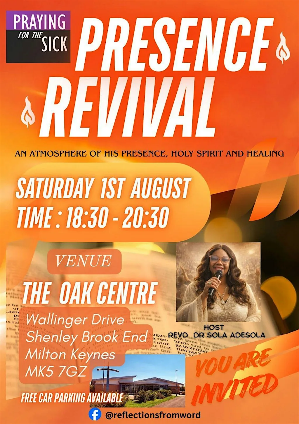 Presence Revival Night in Milton Keynes at The Oak Tree Centre