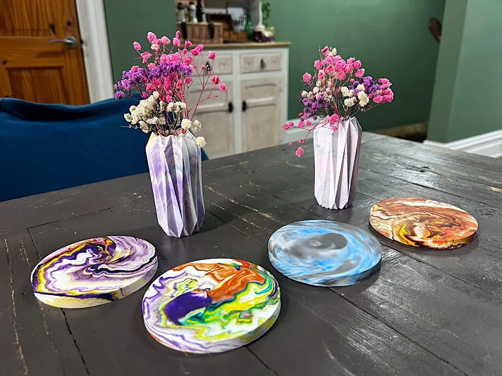 EcoResin Vases & Coasters - The Eco Crafts Project by Bishop Busy Hands