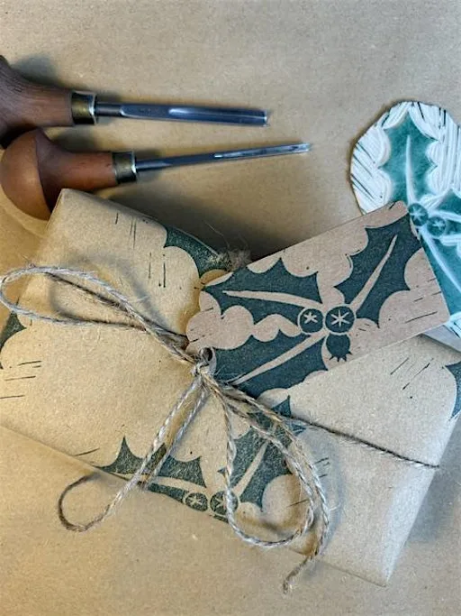 Christmas Wrapping Paper Lino Workshop at St John's House