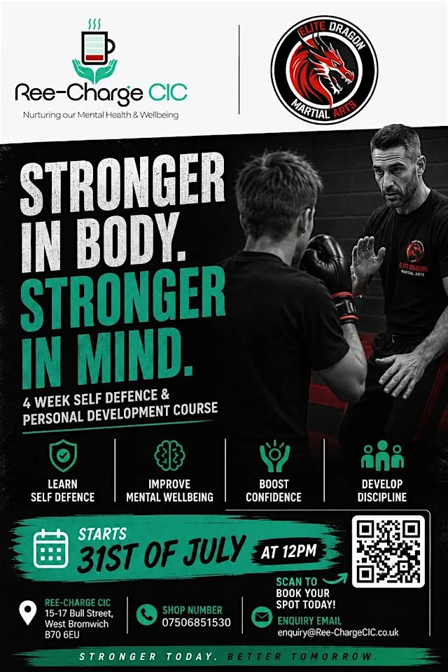 Self Defence & Personal Development Course (4-Week Programme) at Ree-Charge CIC