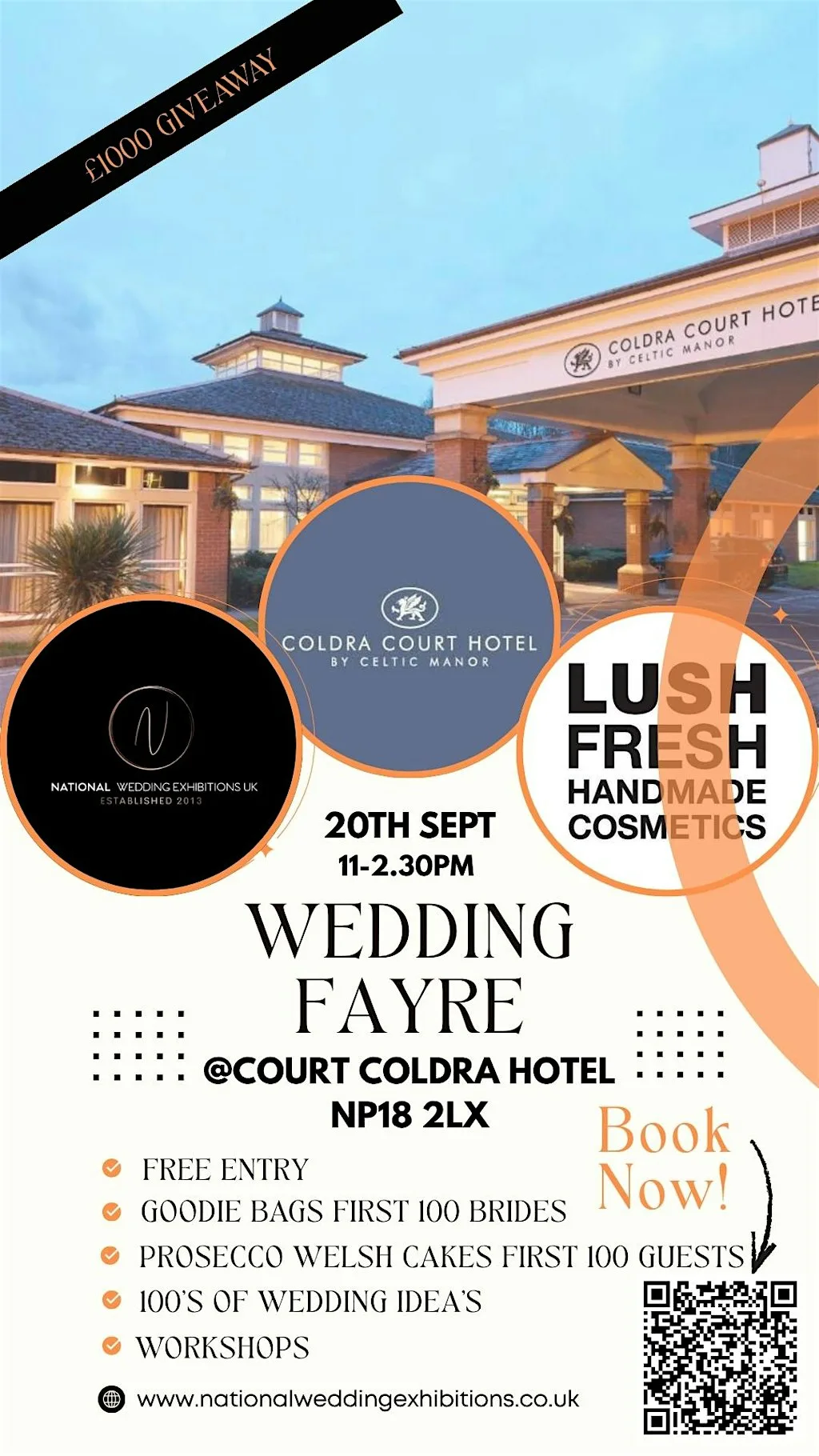 Wedding Fayre,Court Coldra Hotel,by The Celtic Manor, 20th Sept at Coldra Court Hotel
