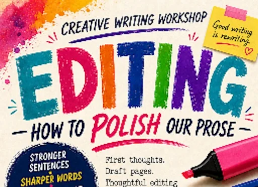 'Editing - How to Polish Your Prose' Creative Writing Workshop - Bristol at Bristol Central Library