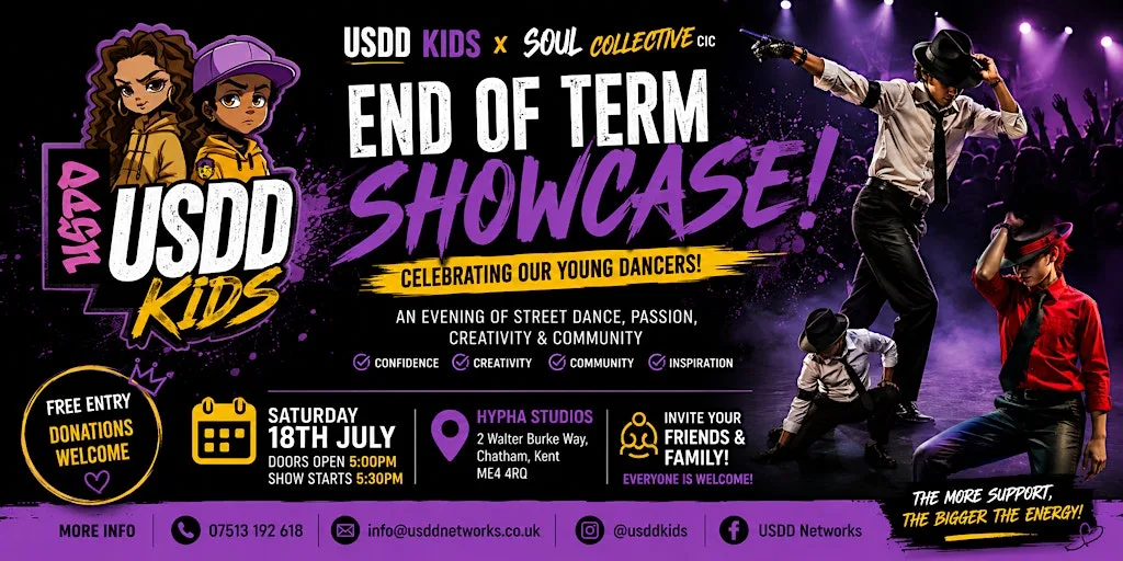 USDD Kids End of Term Dance Showcase | Free Family Event| Donations Welcome at Walter Burke Way