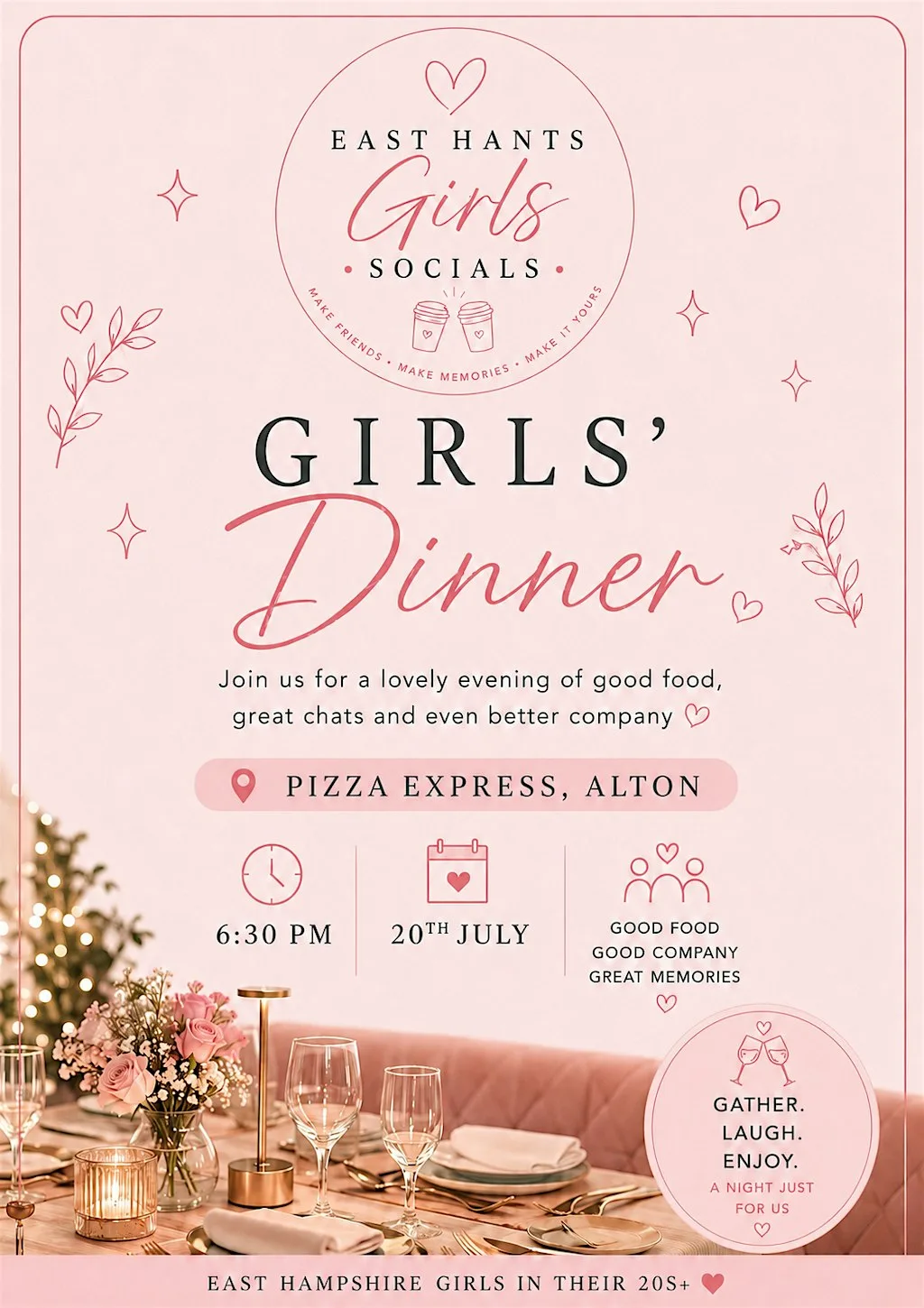 Girls Dinner - Alton at PizzaExpress