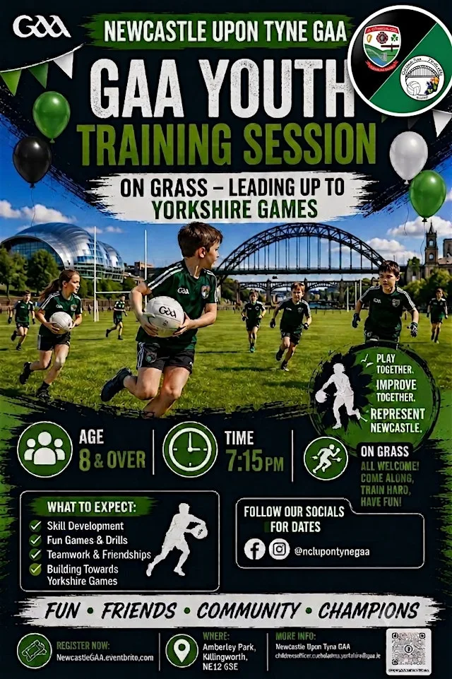 GAA Youth Training sessions - leading to Yorkshire Games