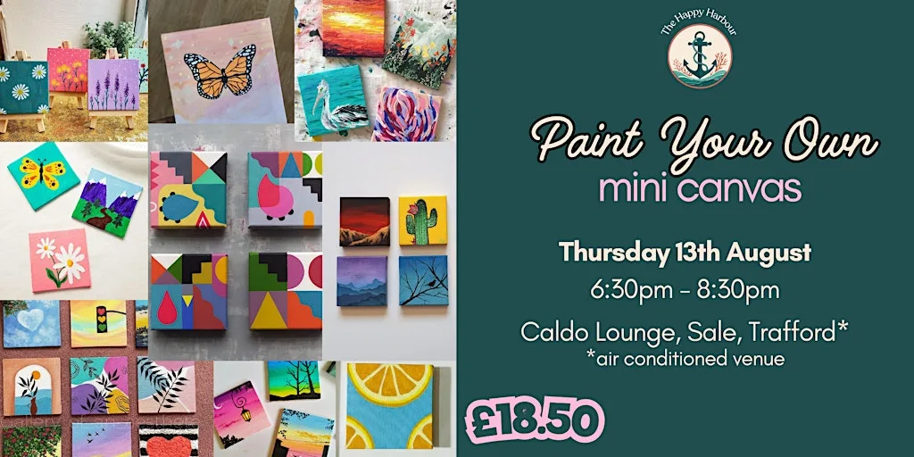 Paint your own mini canvas - Sale, Manchester at Caldo Lounge