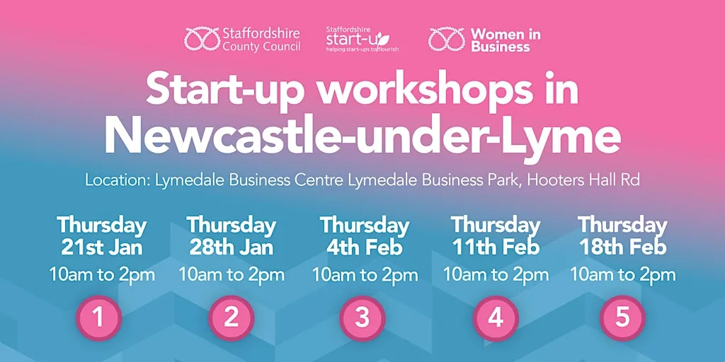 Newcastle Start-up Women in Business Workshops at Lymedale Business Centre