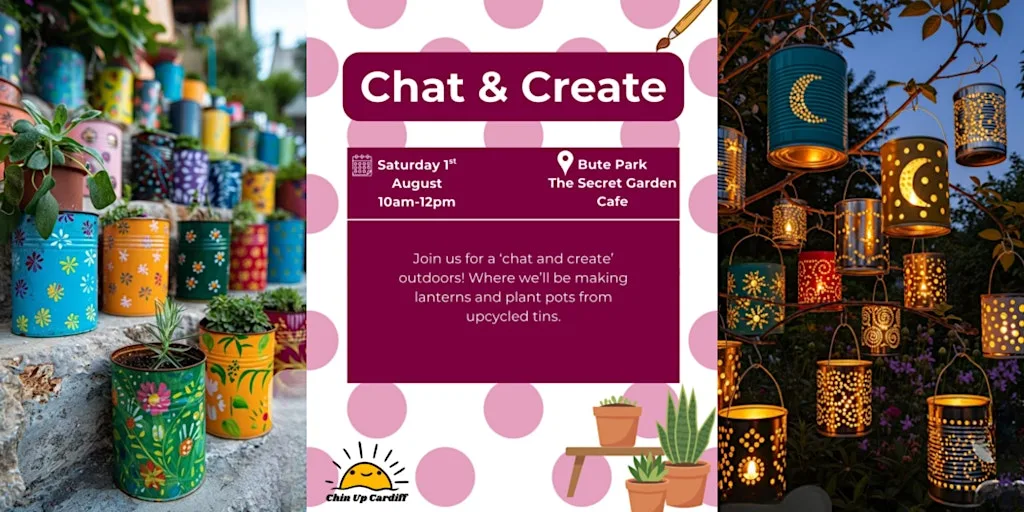 Chat & Create Outdoors - Chin Up Cardiff Session at The Secret Garden